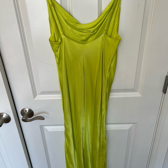 Yellow Silk MIDI Dress - Picture 6 of 7